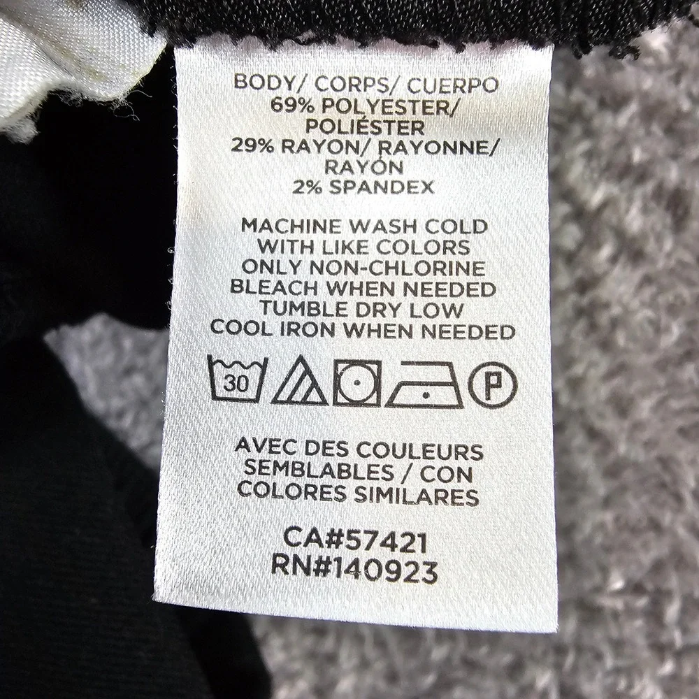 Loft Womens Large Black Pleated Front Elastic Back Tapered Trousers Career Work‎